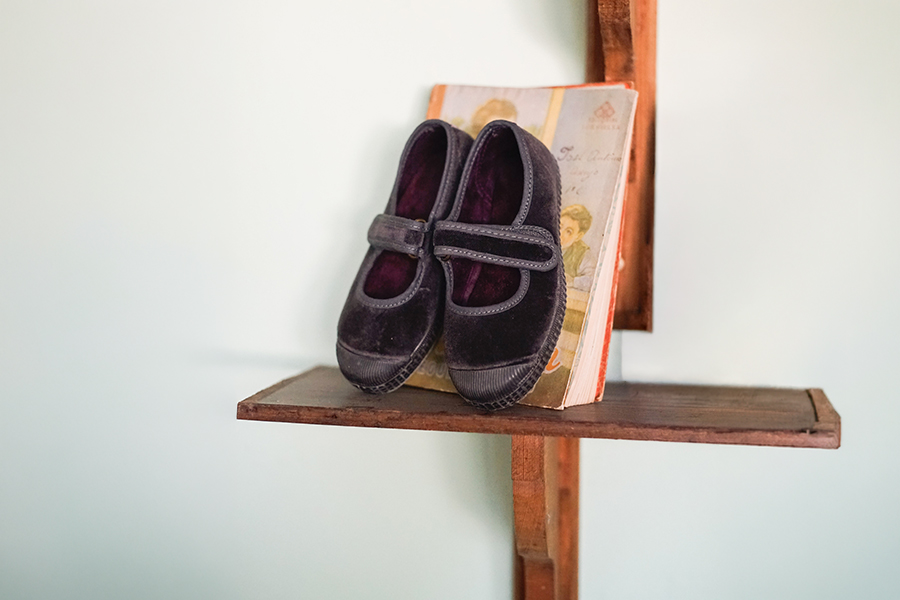 Chaussures Babies en velours embout en caoutchouc