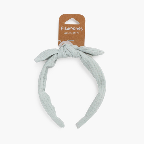 Bandeau turban gaufré Vert Mer
