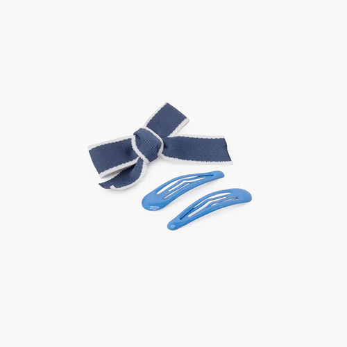 Pack clip bec de canard avec arc et petites grenouilles Bleu de France