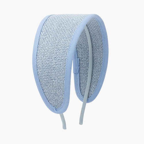 Bandeau large en raphia pour bonnet Bleu Ciel