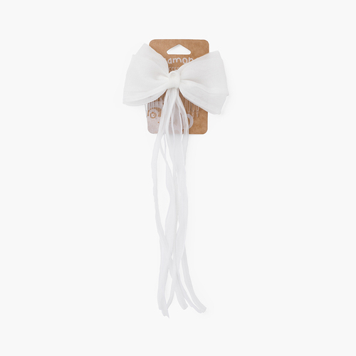 Peigne à nœuds en ruban d'organza Blanc cassé