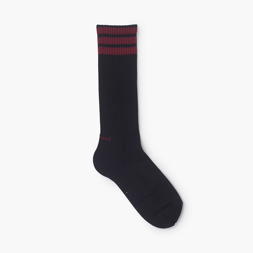 Chaussette de sport à triple rayure horizontale Bleu Marine