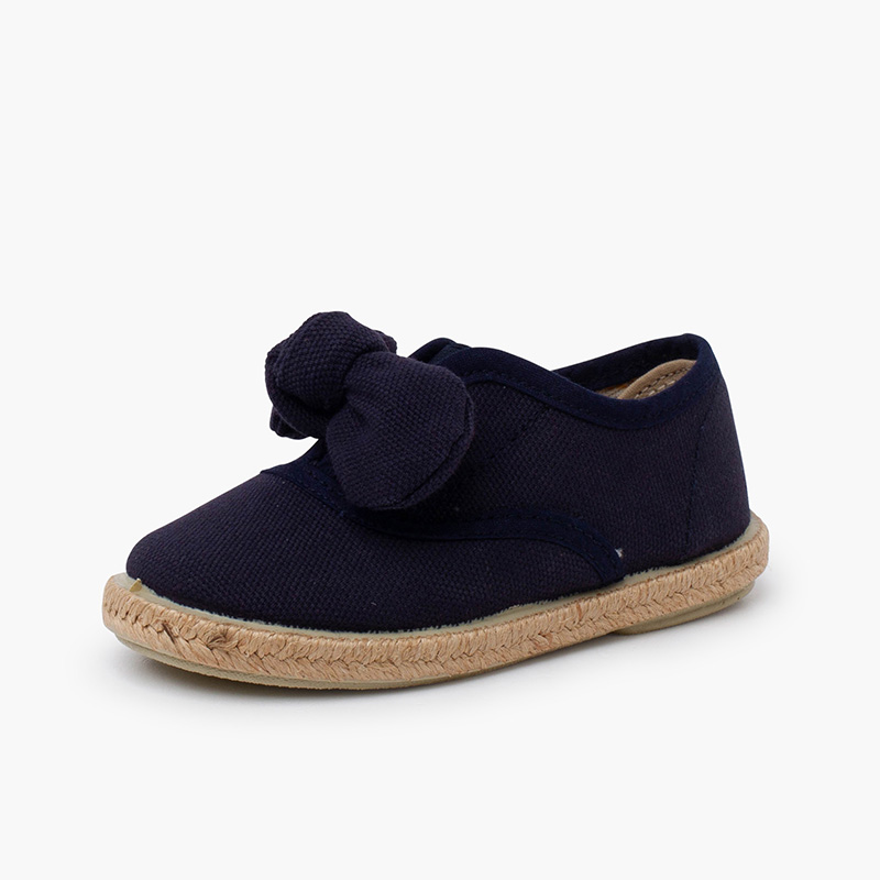 Baskets nœud semelle en jute Bleu Marine