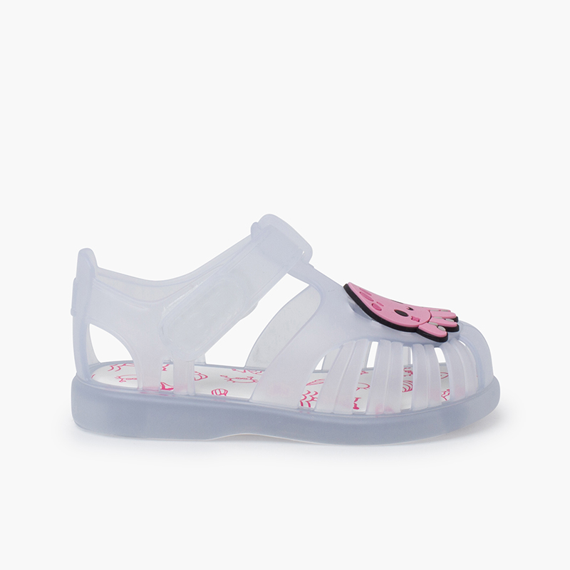 Sandales d'eau poulpe fermeture auto-agrippante Rose