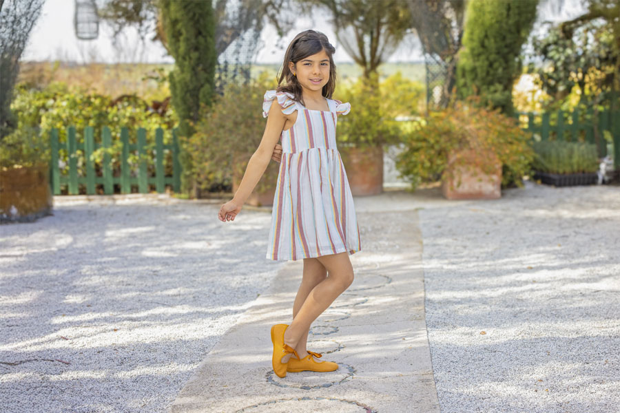 Chaussures babies en lin avec nœud faya