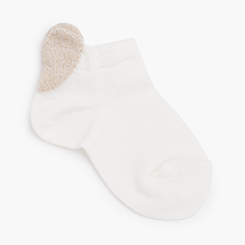 Chaussettes invisibles cœur éclat Crème
