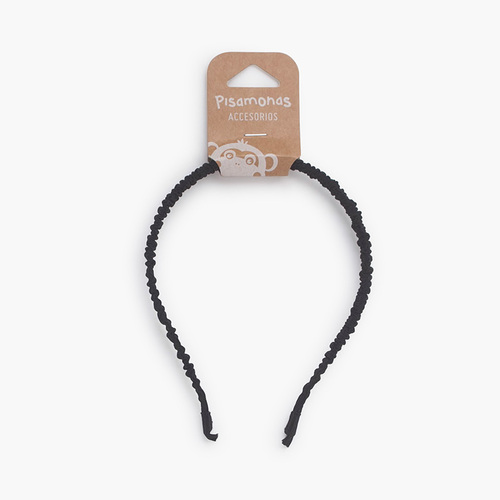 Bandeau fin à franges Noir