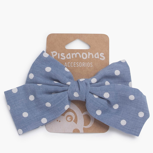 Pince pour cheveux à pois en forme de bec de canard Bleu de France