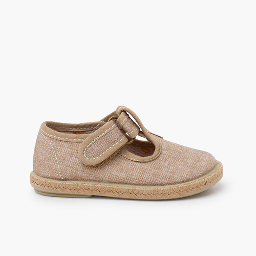 Chaussures Salomé coton biologique semelle jute Naturel