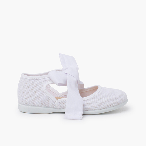 Chaussures babies à lacets à la cheville Blanc