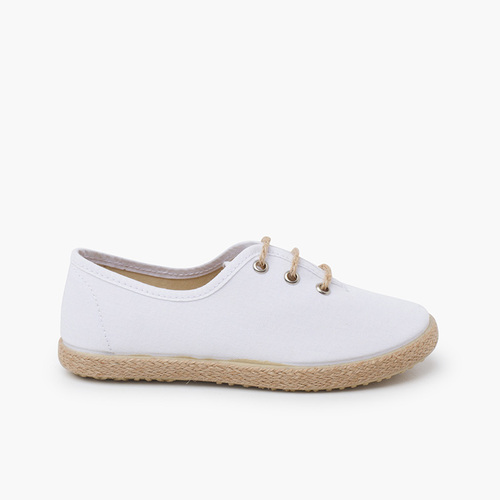 Derbies semelle espadrille Blanc