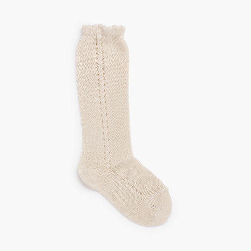 Chaussettes avec motif tricoté sur le côté Lin