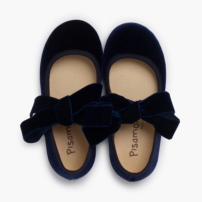 Babies Fille Velours Bouton Scratch – Chaussons Élégants D’Hiver Made In Spain Pour Bébés Et Enfants