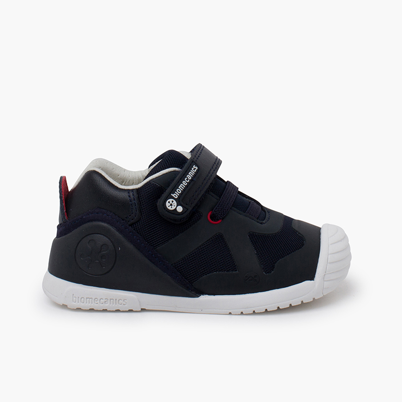 Baskets Biomecanics fermeture adhésive lacets élastiques Bleu Marine