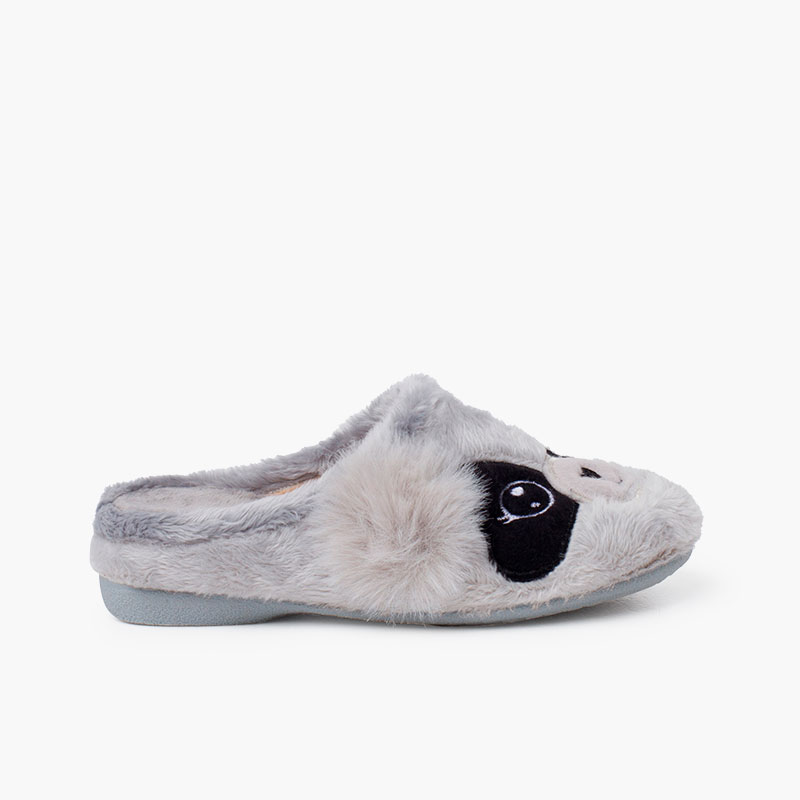 Chaussons type sabot panda Gris