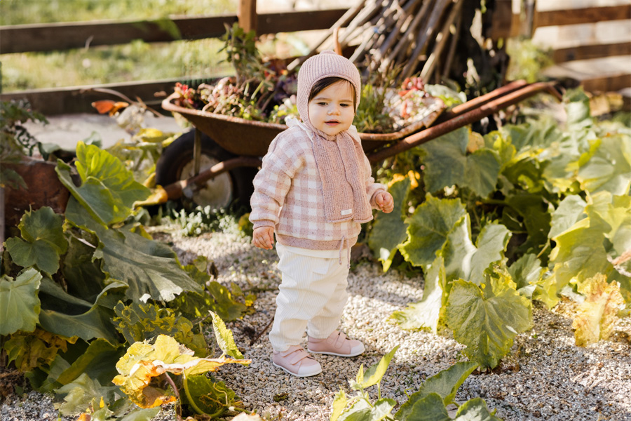 Baskets souples en cuir double fermeture à scratch