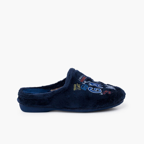 Chaussons style sabot gaming Bleu Marine