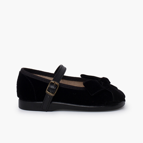 Babies bride simili cuir nœud velours Noir