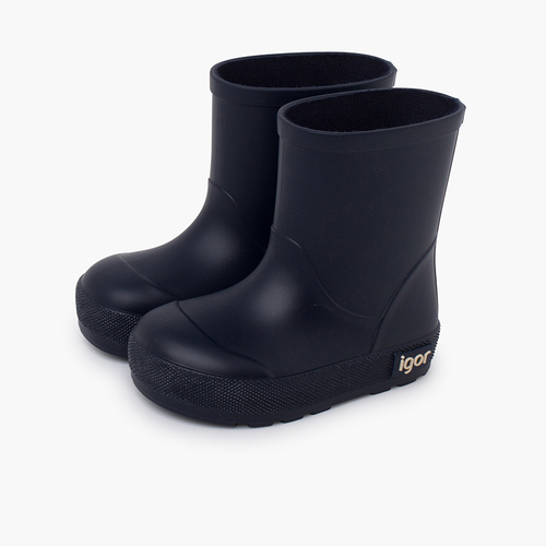 Bottes pluie souples enfants semelle fine Bleu Marine