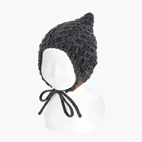 Bonnet bébé grosse maille Anthracite