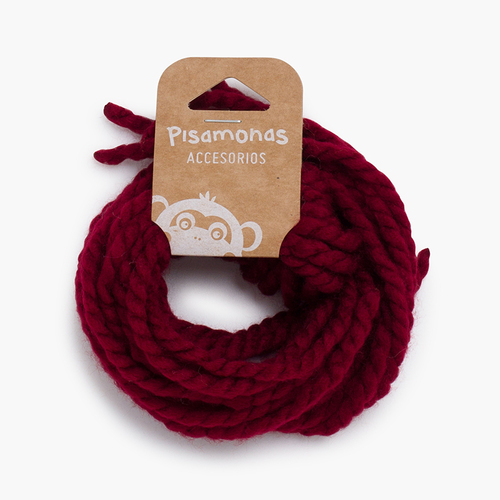 Lacets fins en laine pour les cheveux Bordeaux