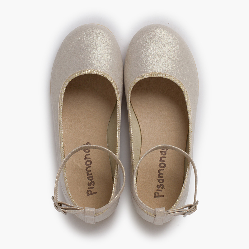 Ballerines nacrée brillante Champagne