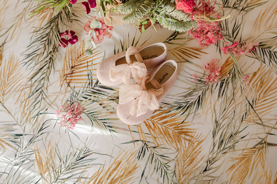Ballerines laçage tulle plumetis