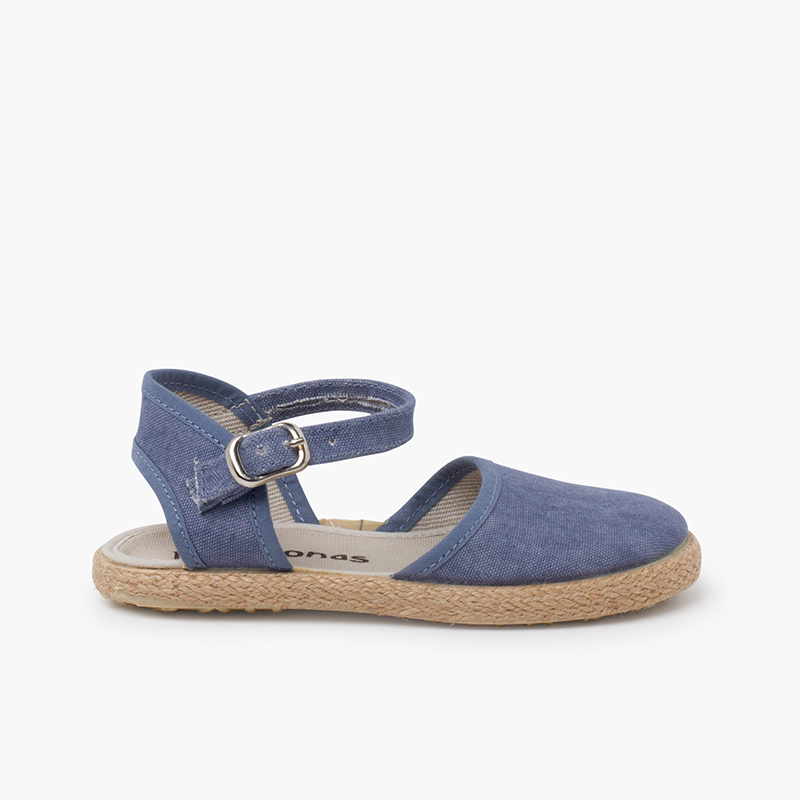 Espadrilles ÉCO semelle fine boucle Bleu Marine