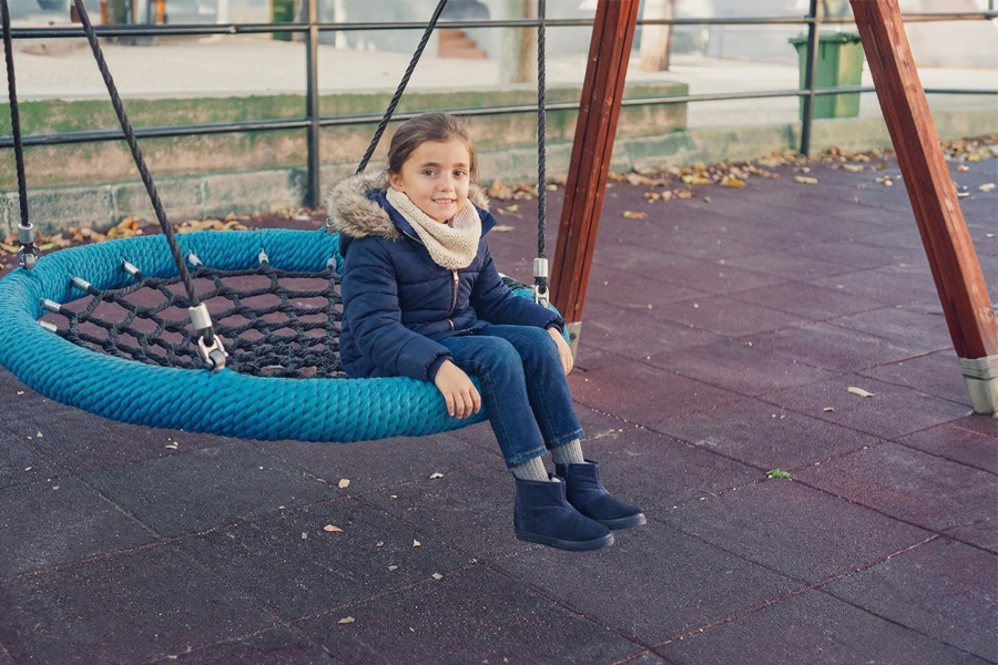 Bottes enfants tige velours côtelé