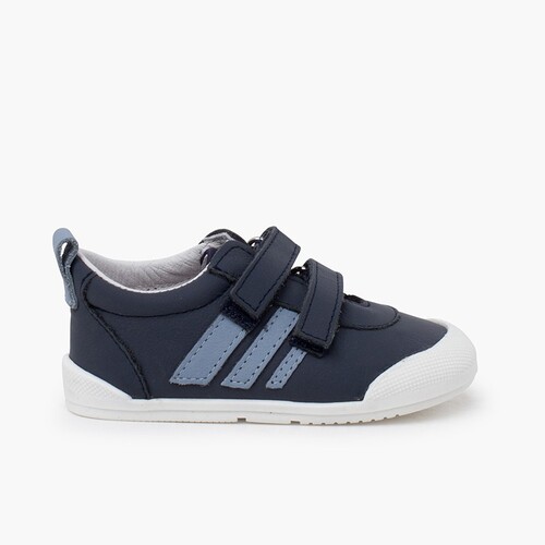 Chaussures Blanditos by Crios rayures latérales Bleu Marine