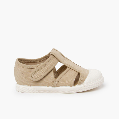 Sandale souple en toile pour enfants Sable