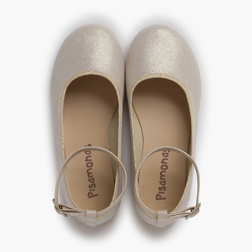 Ballerines nacrée brillante Champagne
