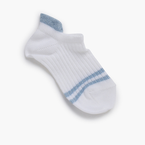 Chaussettes invisibles à rayures brillantes Bleu Ciel