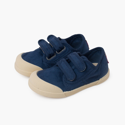 Baskets bout barefoot fermeture à scratch Bleu Marine
