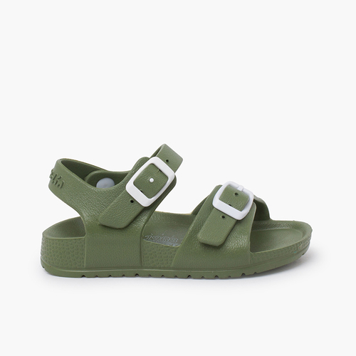 Sandales eau double boucle Vert