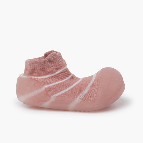 Chaussures bébé bout rond Attipas summer Rose rayures
