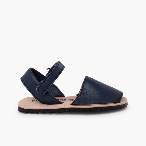 Sandales avarcas souples enfants semelle flexible Bleu Marine