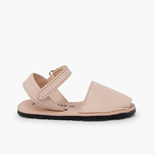 Sandales avarcas souples enfants semelle flexible Rose Nude
