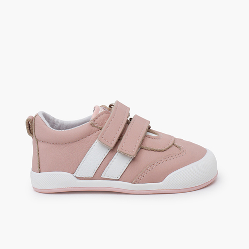 Baskets Blanditos bandes latérales Rose
