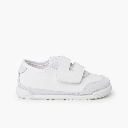 Baskets barefoot combinées semelle blanche Blanc
