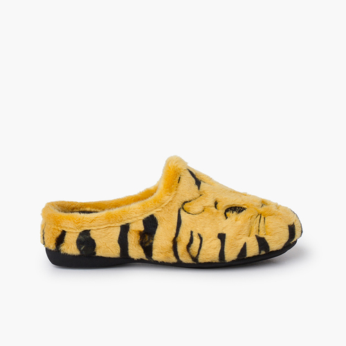 Chaussons type sabot lion Jaune