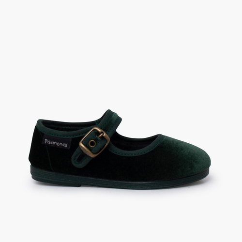Babies velours boucle dorée vieillie Vert