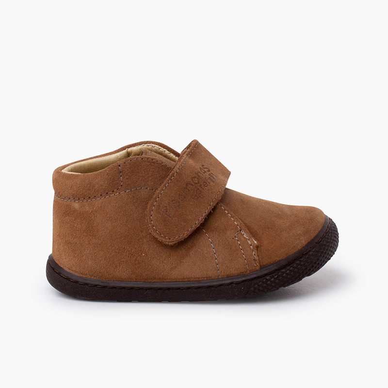 Bottes barefoot cuir suédé enfants Taupe