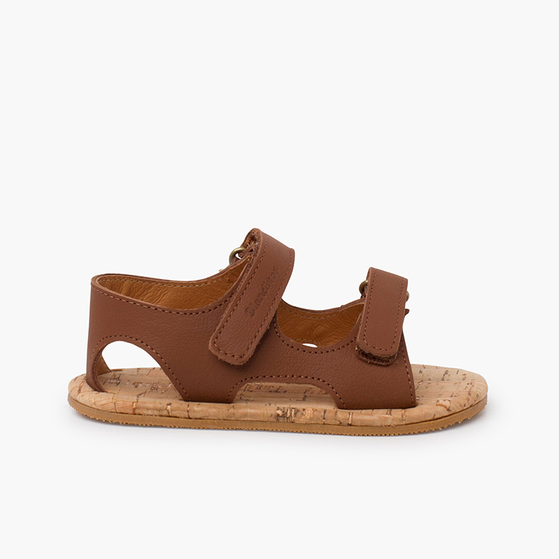 Sandales garçon semelle liège Blanditos Couleur Cuir