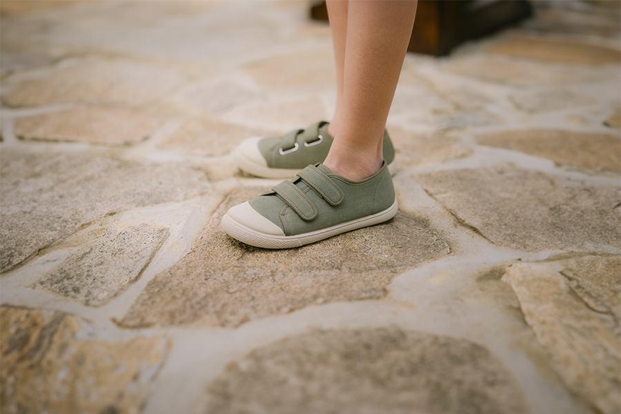 Baskets toile barefoot bout caoutchouc