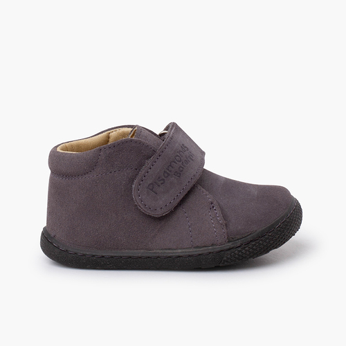 Bottes barefoot cuir suédé enfants Gris