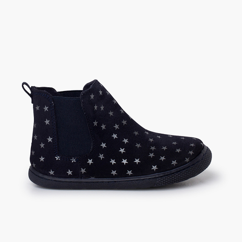 Bottes barefoot élastiques et étoiles Bleu Marine