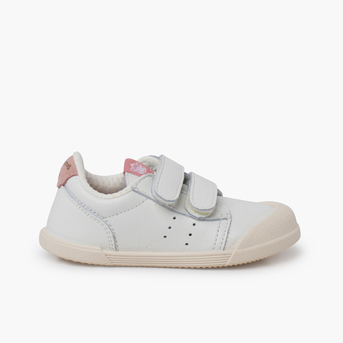Baskets en cuir tennis barefoot Vieux Rose