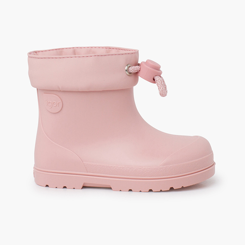 Bottes de pluie barefoot à cordon réglable Rose Pâle