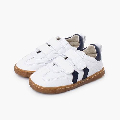 Baskets barefoot enfants bandes latérales Bleu Marine